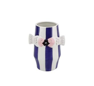 Beauty Home Βάζο “Ψαράκια” – Μπλε/Λευκό/Ροζ 14×11,5×18,5cm       |  Βάζα στο espiti