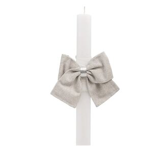 Beauty Home ΛΑΜΠΑΔΑ ΛΕΥΚΗ 33cm ΦΙΟΓΚΟΣ ΓΚΡΙ ΑΣΗΜΙ LUREX       |  Διακοσμητκά στο espiti