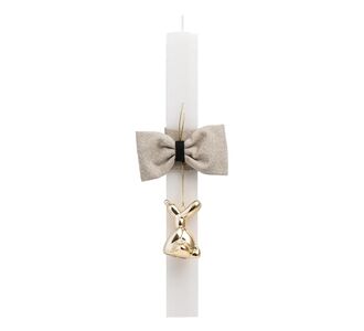 Beauty Home ΛΑΜΠΑΔΑ ΛΕΥΚΗ 33cm ΣΚΥΛΑΚΙ ΠΟΡΣΕΛΑΝΙΝΟ ΧΡΥΣΟ       |  Διακοσμητκά στο espiti