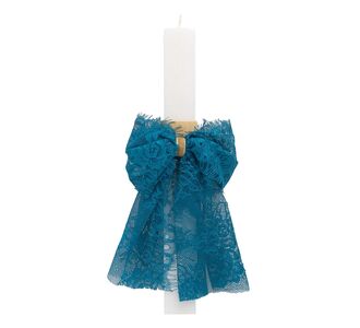 Beauty Home ΛΑΜΠΑΔΑ ΛΕΥΚΗ 33cm ΦΙΟΓΚΟΣ ΤΥΡΚΟΥΑΖ ΔΑΝΤΕΛΑ       |  Διακοσμητκά στο espiti