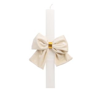 Beauty Home ΛΑΜΠΑΔΑ ΛΕΥΚΗ 33cm ΒΕΛΟΥΔΙΝΟ ΦΙΟΓΚΟΣ ΕΚΡΟΥ       |  Διακοσμητκά στο espiti