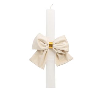 Beauty Home ΛΑΜΠΑΔΑ ΛΕΥΚΗ 33cm ΒΕΛΟΥΔΙΝΟ ΦΙΟΓΚΟΣ ΕΚΡΟΥ       |  Διακοσμητκά στο espiti