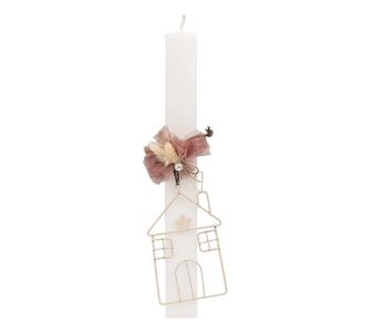 Beauty Home ΛΑΜΠΑΔΑ ΛΕΥΚΗ 33cm ΣΠΙΤΙ ΕΚΡΟΥ ΜΕ ΑΠΟΞΗΡΑΜΕΝΑ       |  Διακοσμητκά στο espiti