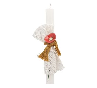 Beauty Home ΛΑΜΠΑΔΑ ΛΕΥΚΗ 33cm ΚΕΡΑΜΙΚΗ ΠΑΠΑΡΟΥΝΑ ΚΟΚΚΙΝΗ       |  Διακοσμητκά στο espiti