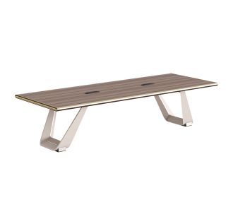 ΓΡΑΦΕΙΟ ΣΥΝΕΔΡΙΑΣΕΩΝ SUPERON HM2144 ΜΕΛΑΜΙΝΗ ΣΕ ΦΥΣΙΚΟ-ΜΕΤΑΛΛΟ ΜΠΕΖ 320x120x76Υεκ |  Γραφεία στο espiti