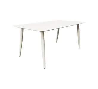 Τραπέζι Vista pakoworld αλουμίνιο σε λευκή απόχρωση 120x70x72εκ |  Τραπέζια κήπου στο espiti