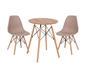 ΣΕΤ ΤΡΑΠΕΖΑΡΙΑΣ 3ΤΜΧ TWIST HM21370 ΣΤΡΟΓΓΥΛΟ ΤΡΑΠΕΖΙ Φ60 & 2 ΚΑΡΕΚΛΕΣ ΣΕ ΚΑΠΟΥΤΣΙΝΟ |  Σετ τραπεζαρίες στο espiti