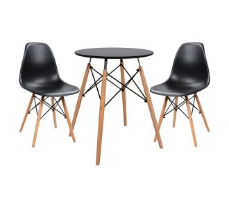 ΣΕΤ ΤΡΑΠΕΖΑΡΙΑΣ 3ΤΜΧ TWIST HM21371 ΣΤΡΟΓΓΥΛΟ ΤΡΑΠΕΖΙ Φ60 & 2 ΚΑΡΕΚΛΕΣ ΣΕ ΜΑΥΡΟ |  Σετ τραπεζαρίες στο espiti