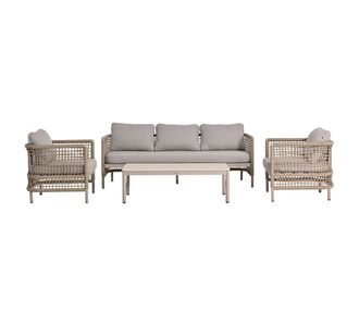 ΣΕΤ ΣΑΛΟΝΙ 4ΤΜΧ SONDRA HM6251.02 ΑΛΟΥΜΙΝΙΟ & ΣΧΟΙΝΙ ΚΑΠΟΥΤΣΙΝΟ--ΜΑΞΙΛΑΡΙΑ ΣΕ ΜΠΕΖ |  Σαλόνια κήπου στο espiti