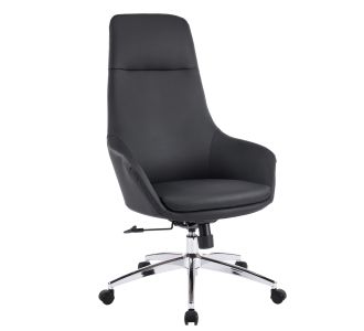 ΚΑΡΕΚΛΑ ΓΡΑΦΕΙΟΥ BEKKER HM18359.01 ΜΑΥΡΟ PU ΔΕΡΜΑ--ΒΑΣΗ ΧΡΩΜΙΟΥ 67x67x126Υεκ |  Καρέκλες γραφείου στο espiti