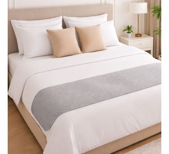 ΤΡΑΒΕΡΣΑ ΚΡΕΒΑΤΙΟΥ OMNIA GREY (55Χ250) 55X250 MELINEN |  Κουβερλί Υπέρδιπλα στο espiti