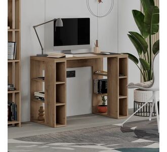 Γραφείο εργασίας Colmar Megapap χρώμα ανοιχτό καρυδί 106x50x75εκ. |  Γραφεία στο espiti
