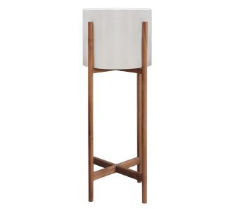 ΓΛΑΣΤΡΑ ΕΣΩΤ.ΧΩΡΟΥ RENTIL HM4684.02L FIBER CEMENT ΧΡΩΜΑ ΛΕΥΚΟ--ΒΑΣΗ TEAK Φ25x65Υεκ |  Λουλούδια στο espiti