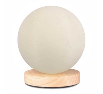 Φωτιστικό επιτραπέζιο Lumo Megapap E14 ξύλινο - Pvc χρώμα φυσικό - κρεμ Ø12x17εκ. |  Επιτραπέζια στο espiti