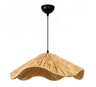 Φωτιστικό οροφής Miro Megapap E27 wicker μονόφωτο χρώμα φυσικό Ø50x100εκ. |  Οροφής στο espiti