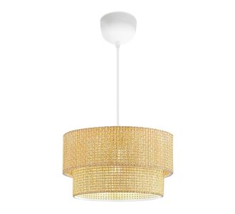 Φωτιστικό οροφής Sora Megapap E27 ύφασμα PVC μονόφωτο χρώμα μπεζ Ø30x70εκ. |  Οροφής στο espiti