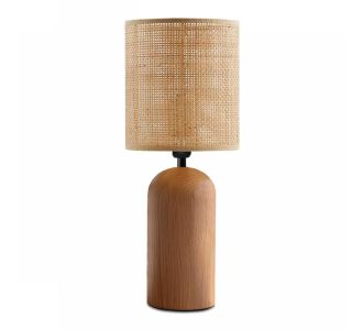 Φωτιστικό επιτραπέζιο Cora Megapap E14 ξύλινο - pe rattan χρώμα φυσικό Ø15x35εκ. |  Επιτραπέζια στο espiti