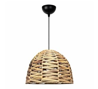 Φωτιστικό οροφής Kimi Megapap E27 wicker μονόφωτο χρώμα φυσικό Ø30x80εκ. |  Οροφής στο espiti
