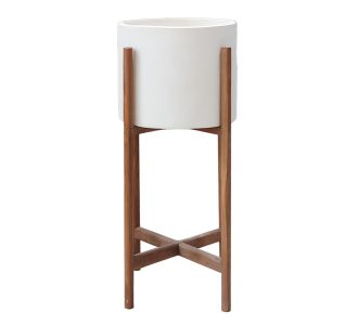 ΓΛΑΣΤΡΑ ΕΣΩΤ.ΧΩΡΟΥ RENTIL HM4684.02S FIBER CEMENT ΧΡΩΜΑ ΛΕΥΚΟ--ΒΑΣΗ TEAK Φ25x55Υ |  Λουλούδια στο espiti