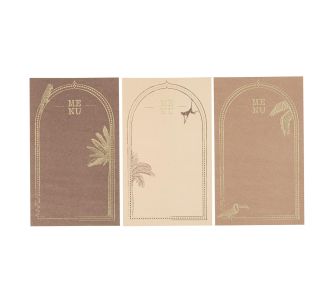 Beauty Home 9 Κάρτες χάρτινες menu με θέμα “Ανατολής” – Καφέ , κρεμ και μπεζ 17 x 10 cm       |  Διακοσμητκά στο espiti