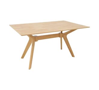 Τραπέζι Raffles pakoworld rubberwood με mdf σε φυσική απόχρωση 150x90x76εκ |  Τραπέζια στο espiti