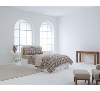 Μονό βαμβακερό κουβερλί (160cm x 220cm) καρρώ καφέ 5206978077012 SilkFashion |  Κουβερλί Υπέρδιπλα στο espiti