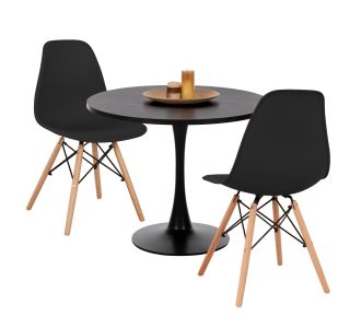 ΣΕΤ ΤΡΑΠΕΖΑΡΙΑΣ 3ΤΜΧ ROLLO HM21389 ΣΤΡΟΓΓΥΛΟ ΤΡΑΠΕΖΙ--2 ΚΑΡΕΚΛΕΣ ΣΕ ΜΑΥΡΟ |  Σετ τραπεζαρίες στο espiti