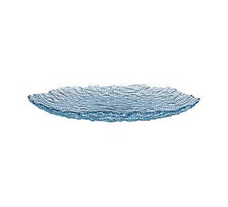 ESTIA ΔΙΣΚΟΣ ΣΕΡΒΙΡΙΣΜΑΤΟΣ ROCHE ΓΥΑΛΙΝΟΣ 32x2.9cm ΜΠΛΕ - 07-39493 Estia |  Πιάτα-Μπωλ στο espiti