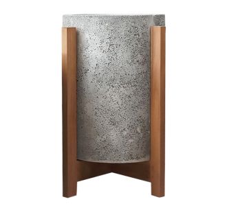 ΓΛΑΣΤΡΑ ΕΣΩΤ.ΧΩΡΟΥ HOFF HM4682.03S FIBER CEMENT ΓΚΡΙ-TEAK ΒΑΣΗ Φ31x43Υεκ |  Λουλούδια στο espiti