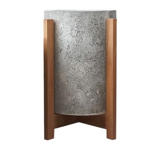 ΓΛΑΣΤΡΑ ΕΣΩΤ.ΧΩΡΟΥ HOFF HM4682.03S FIBER CEMENT ΓΚΡΙ-TEAK ΒΑΣΗ Φ31x43Υεκ |  Φυτά συνθετικά - Λουλούδια στο espiti
