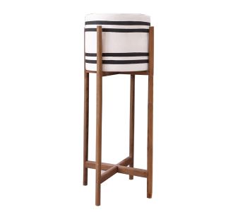 ΓΛΑΣΤΡΑ-ΚΑΣΠΟ ΕΣΩΤ.ΧΩΡΟΥ RENTIL HM4683M FIBER CEMENT ΛΕΥΚΟ/ΜΑΥΡΟ--ΒΑΣΗ TEAK Φ25x55Υεκ |  Λουλούδια στο espiti