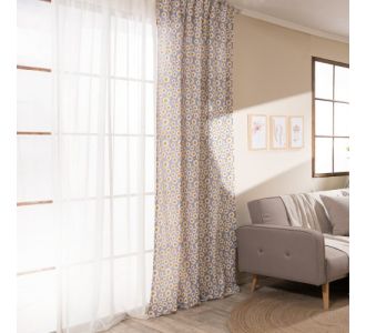  Κουρτίνα (Έτοιμη Ραμμένη) Floreta 11 - 140x275cm 52018723 Teoran |  Ετοιμες κουρτίνες με σχέδιο στο espiti