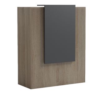 Γραφείο reception Zowel pakoworld με led sonoma-ανθρακί 90x40x110εκ |  Reception γραφείου στο espiti