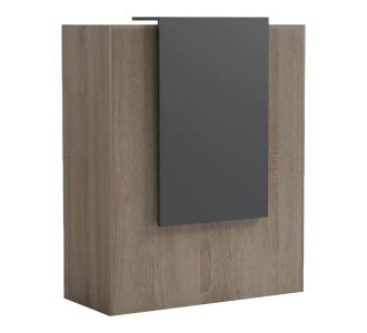 Γραφείο reception Zowel pakoworld με led sonoma-ανθρακί 90x40x110εκ |  Reception γραφείου στο espiti