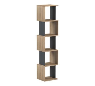 Βιβλιοθήκη Cubik pakoworld sonoma- ανθρακί 35x30x161εκ |  Βιβλιοθήκες στο espiti