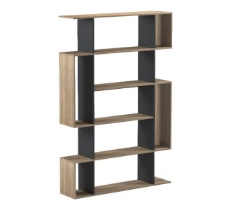 Βιβλιοθήκη Mito pakoworld sonoma-ανθρακί 108.5x25x161εκ |  Βιβλιοθήκες στο espiti