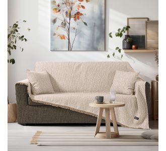 Beauty Home Μαξιλαροθήκη διακοσμητική Amos Art 8717 40x40 Μπεζ       |  Μαξιλάρια διακοσμητικά στο espiti