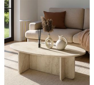Τραπεζάκι σαλονιού Ravey Megapap χρώμα travertine 120x60x39,6εκ. |  Τραπεζάκια σαλονιού στο espiti