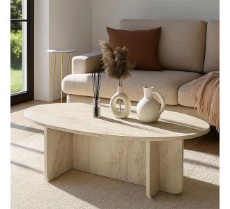 Τραπεζάκι σαλονιού Ravey Megapap χρώμα travertine 120x60x39,6εκ. |  Τραπεζάκια σαλονιού στο espiti