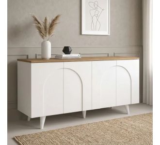 Μπουφές Bono Megapap χρώμα λευκό - sepet oak 150x45x74,6εκ. |  Μπουφέδες στο espiti