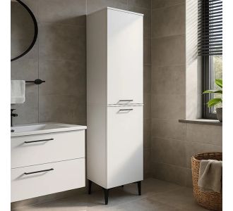 Ντουλάπι με καλάθι απλύτων Singa Megapap χρώμα λευκό 45x40x180εκ. |  Σετ Μπάνιου στο espiti