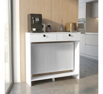 Κονσόλα - Κάλυμμα καλοριφέρ Opelya Megapap χρώμα λευκό 110x31,4x100εκ. |  Ντουλάπια στο espiti