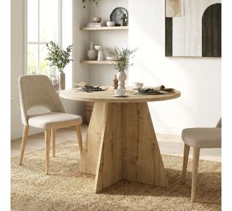 Τραπέζι Tailor Megapap χρώμα sapphire oak Ø100x75,7εκ. |  Τραπέζια στο espiti