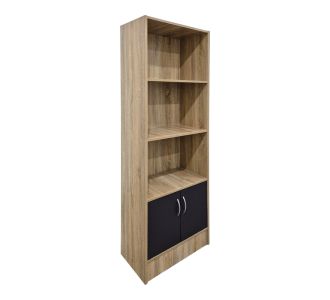 Βιβλιοθήκη Tekaro pakoworld sonoma-ανθρακί 57x33x180εκ |  Βιβλιοθήκες στο espiti