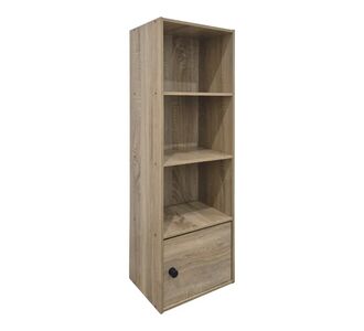 Βιβλιοθήκη-στήλη Lenobia pakoworld με ντουλάπι sonoma 30.5x24x95εκ |  Σετ Μπάνιου στο espiti