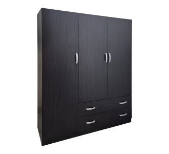 Ντουλάπα τρίφυλλη με 2 συρτάρια Alvia pakoworld wenge150x51x180εκ |  Ντουλάπες ρούχων στο espiti