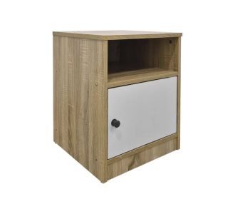 Κομοδίνο Lenea pakoworld sonoma-λευκό 40x40x50εκ |  Κομοδίνα στο espiti