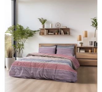 Beauty Home Σετ παπλωματοθήκη υπέρδιπλη Glory Art 12371 230x250 Ροζ,Γκρι       |  Παπλωματοθήκες Υπέρδιπλες στο espiti