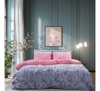 Beauty Home Σετ παπλωματοθήκη υπέρδιπλη Glory Art 12372 230x250 Ροζ,Γκρι       |  Παπλωματοθήκες Υπέρδιπλες στο espiti