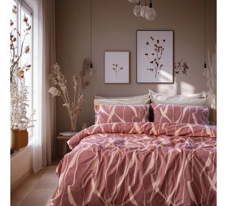Beauty Home Σετ σεντόνια υπέρδιπλα με λάστιχο Glory Art 12375 170x200+32 Σάπιο Μήλο,Ροζ       |  Σεντόνια Υπέρδιπλα / King Size στο espiti